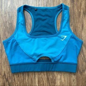 Gymshark Prism Color Block Sports Bra in Deep Teal